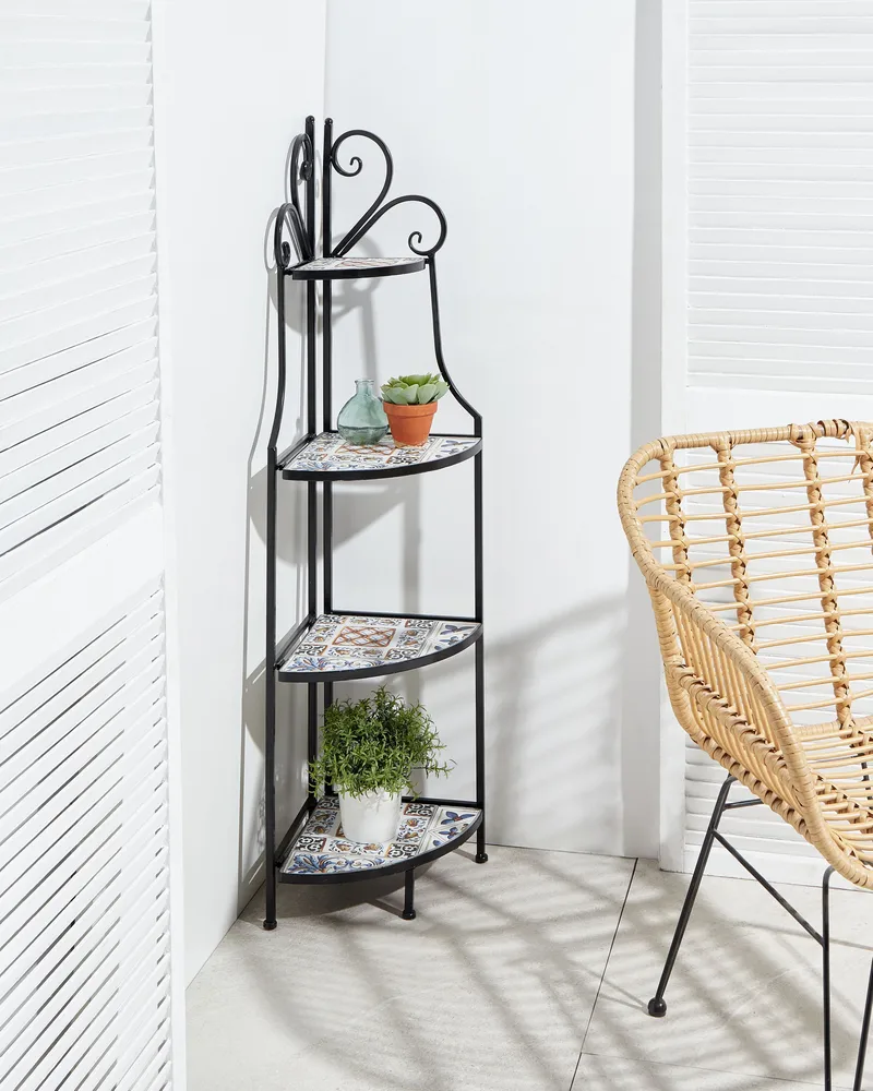 Hylla utomhus Favara 43 cm - Svart/Flerfärgad - Trädgård & spabad - Uterum & fritidshus - Förråd & bodar - Förrådsbod