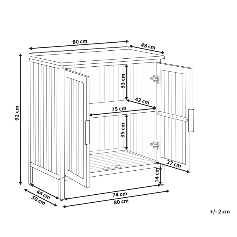 Köksskåp För Utomhusbruk Ivrea Akaciaträ - Brun/Grå - Trädgård & spabad - Grillar & matlagning utomhus - Utekök - Färdiga utekök