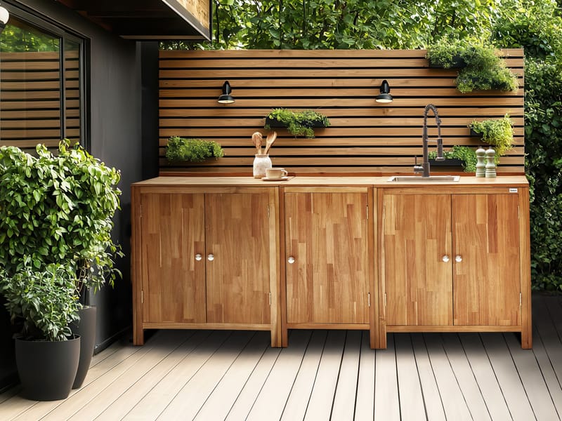 Köksskåp För Utomhusbruk Venosa Akaciaträ 50x80 cm - Brun - Trädgård & spabad - Grillar & matlagning utomhus - Utekök - Färdiga utekök
