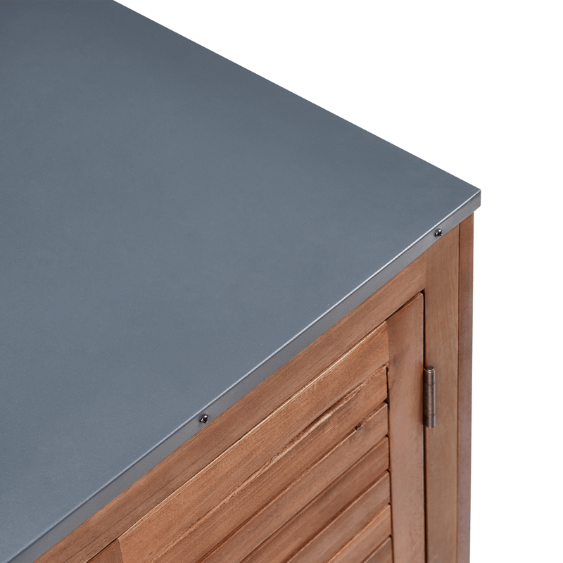 Köksskåp med Vask För Utomhusbruk Brucoli Akaciaträ 80 cm - Brun/Grå/Svart/Silver - Trädgård & spabad - Grillar & matlagning utomhus - Utekök - Färdiga utekök