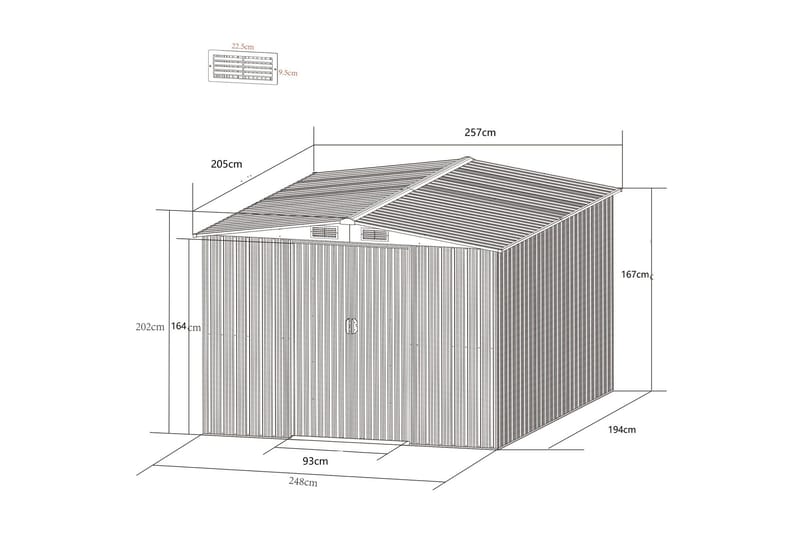Redskapsbod 5,3m² | Dubbel skjutdörr | Bas ingår - Trädgård & spabad - Uterum & fritidshus - F örråd & bodar - Redskapsbod & trädgårdsskjul