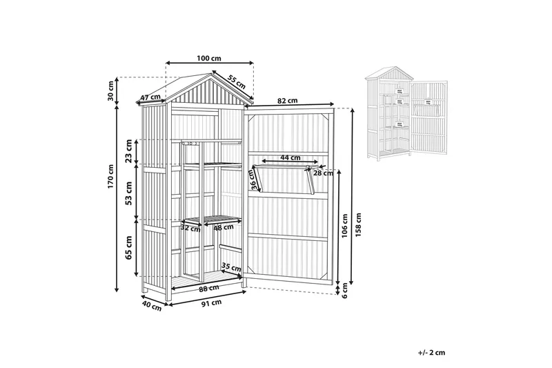 Angeriz Trädgårdsskåp - Brun - Trädgård & spabad - Uterum & fritidshus - Förråd & bodar - Redskapsbod & trädgårdsskjul