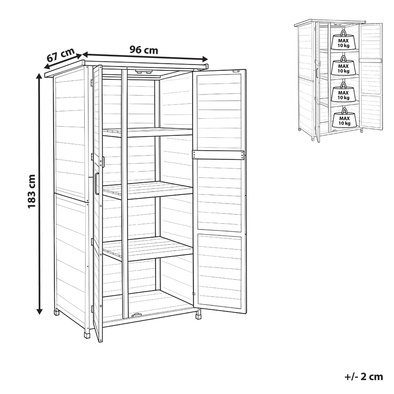 Redskapsförråd Arsego 67x96 cm - Brun - Trädgård & spabad - Uterum & fritidshus - Förråd & bodar - Förrådsbod