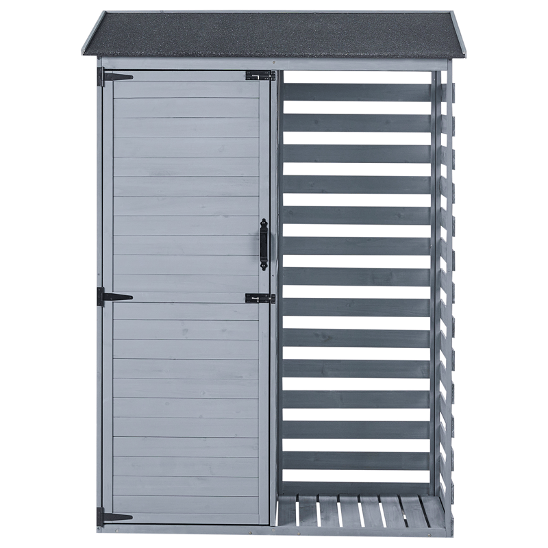 Redskapsförråd Cengio 57x130 cm - Grå/Svart - Trädgård & spabad - Uterum & fritidshus - Förråd & bodar - Förrådsbod