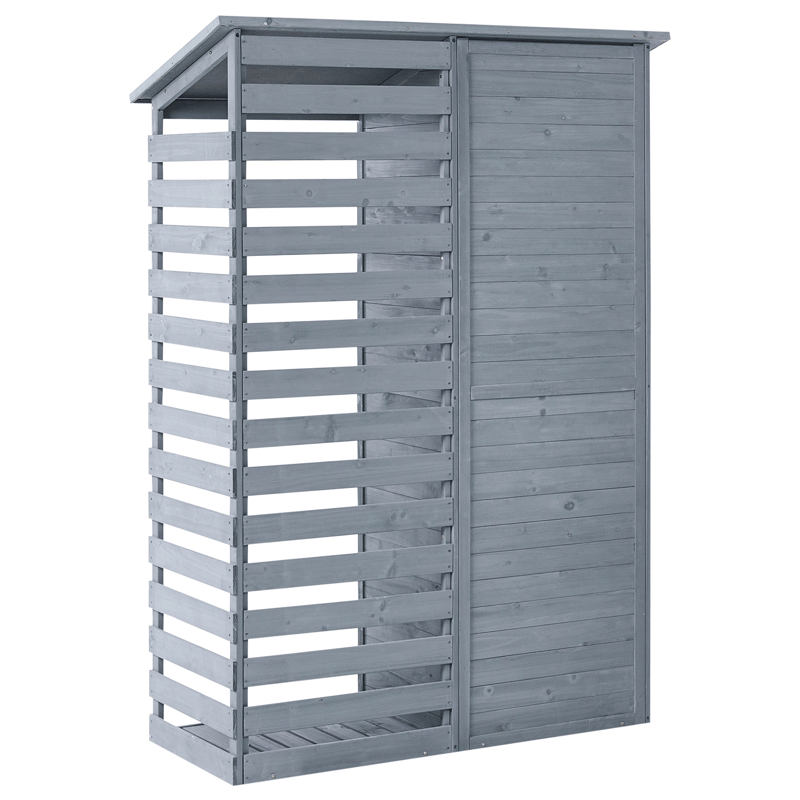 Redskapsförråd Cengio 57x130 cm - Grå/Svart - Trädgård & spabad - Uterum & fritidshus - Förråd & bodar - Förrådsbod