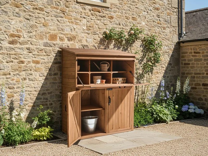 Redskapsförråd Toffia 127 cm 66 cm - Brun - Trädgård & spabad - Uterum & fritidshus - Förråd & bodar - Förrådsbod