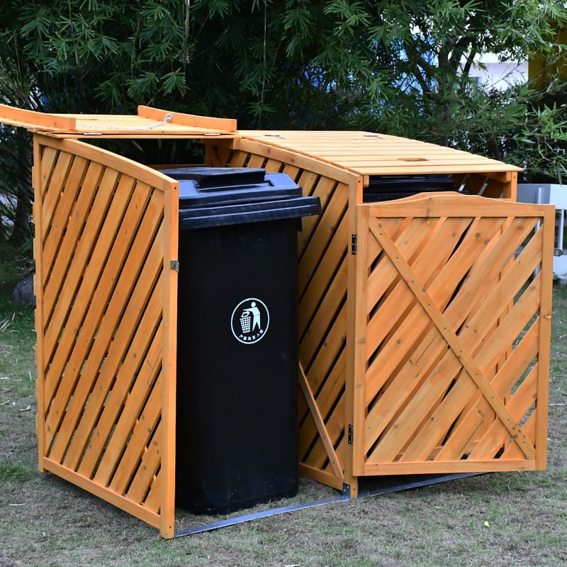 Soptunneskydd | Enkel montering | 92x149x122cm - Trädgård & spabad - Uterum & fritidshus - Förråd & bodar - Soptunneskydd