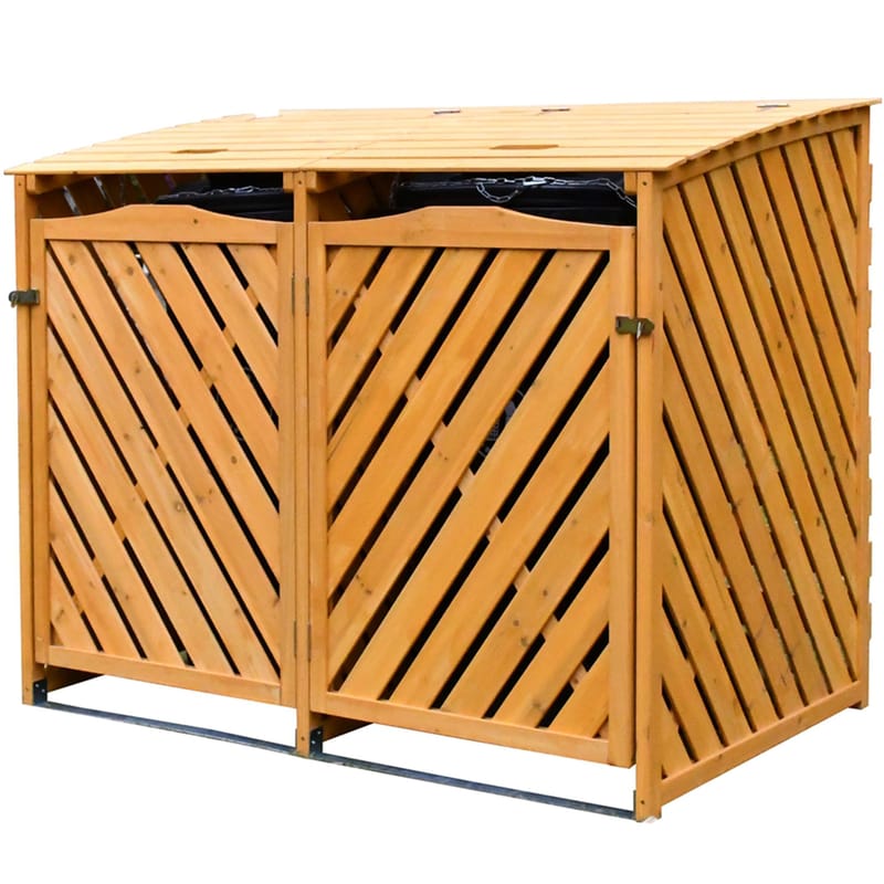 Soptunneskydd | Enkel montering | 92x149x122cm - Trädgård & spabad - Uterum & fritidshus - Förråd & bodar - Soptunneskydd