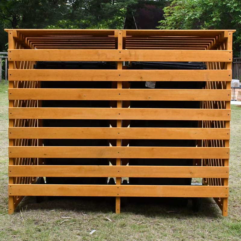 Soptunneskydd | Enkel montering | 92x149x122cm - Trädgård & spabad - Uterum & fritidshus - Förråd & bodar - Soptunneskydd