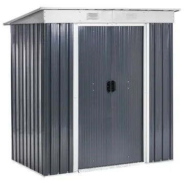 Trädgårdsskjul Acilia 110x174 cm - Grå/Vit - Trädgård & spabad - Uterum & fritidshus - Förråd & bodar - Förrådsbod