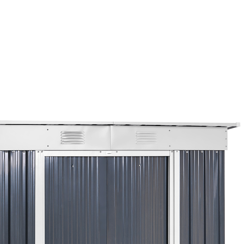 Trädgårdsskjul Acilia 110x174 cm - Grå/Vit - Trädgård & spabad - Uterum & fritidshus - Förråd & bodar - Förrådsbod