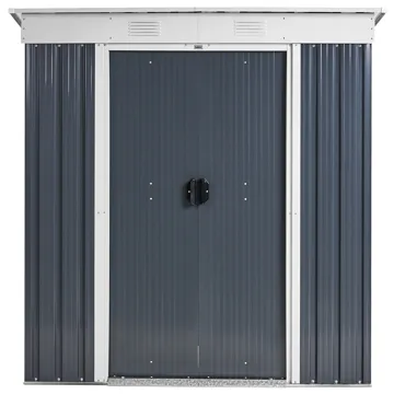 Trädgårdsskjul Acilia 110x174 cm - Grå/Vit - Trädgård & spabad - Uterum & fritidshus - Förråd & bodar - Förrådsbod