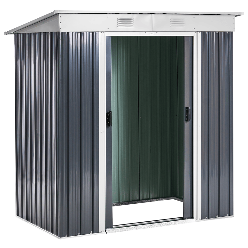 Trädgårdsskjul Acilia 110x174 cm - Grå/Vit - Trädgård & spabad - Uterum & fritidshus - Förråd & bodar - Förrådsbod
