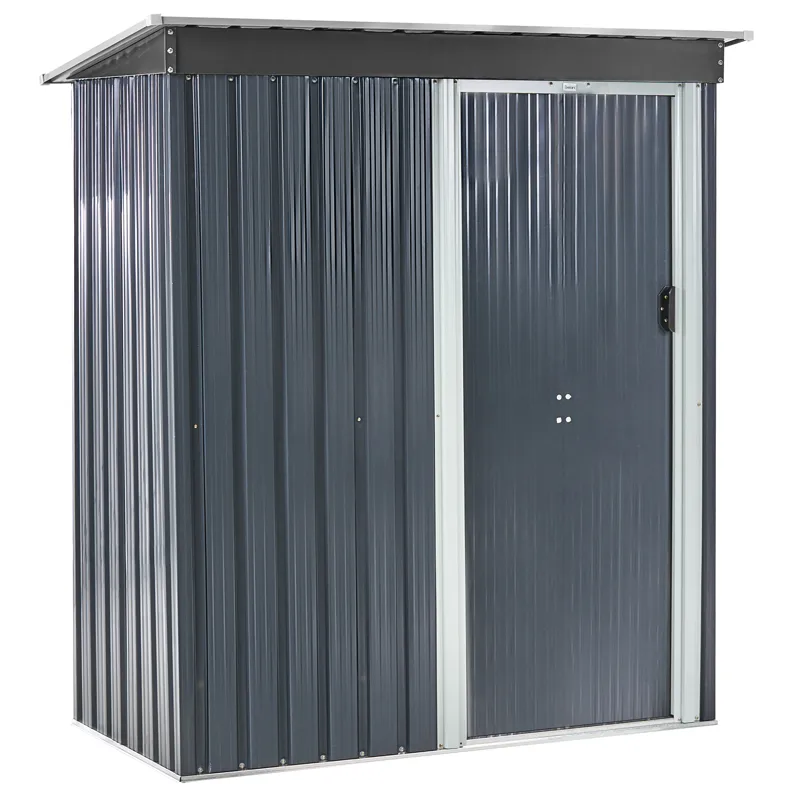 Trädgårdsskjul Aisone 89x150 cm, Grå/Vit