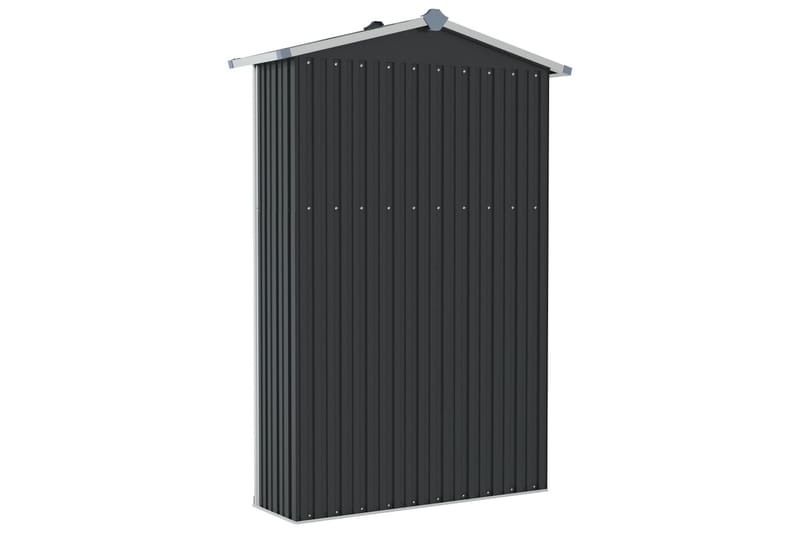 Trädgårdsskjul antracit 107,5x46x183 cm galvaniserat stål - Antracit - Trädgård & spabad - Uterum & fritidshus - Förråd & bodar - Förrådsbod