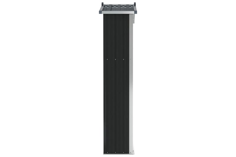 Trädgårdsskjul antracit 107,5x46x183 cm galvaniserat stål - Antracit - Trädgård & spabad - Uterum & fritidshus - Förråd & bodar - Förrådsbod