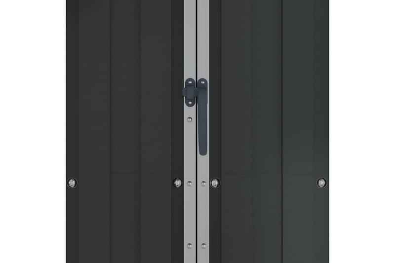 Trädgårdsskjul antracit 107,5x46x183 cm galvaniserat stål - Antracit - Trädgård & spabad - Uterum & fritidshus - Förråd & bodar - Förrådsbod