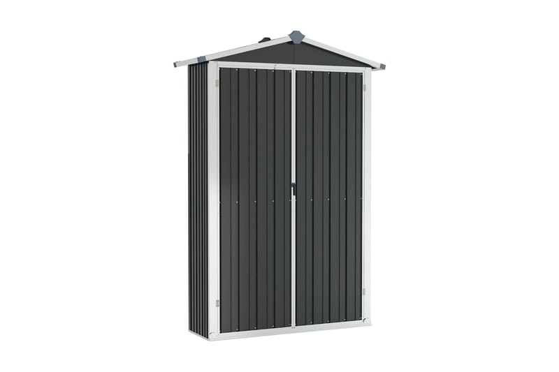 Trädgårdsskjul antracit 107,5x46x183 cm galvaniserat stål - Antracit - Trädgård & spabad - Uterum & fritidshus - Förråd & bodar - Förrådsbod