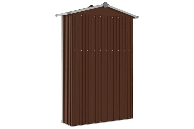 Trädgårdsskjul brun 107,5x46x183 cm galvaniserat stål - Brun - Trädgård & spabad - Uterum & fritidshus - Förråd & bodar - Förrådsbod