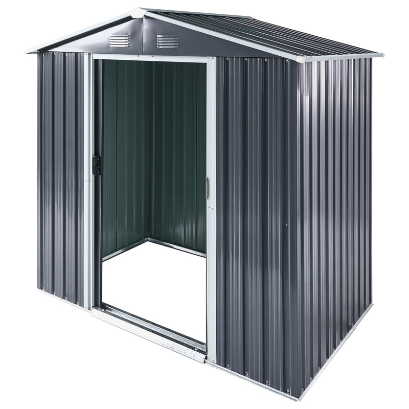 Trädgårdsskjul Cirella 118x194 cm - Grå/Vit - Trädgård & spabad - Uterum & fritidshus - Förråd & bodar - Redskapsbod & trädgårdsskjul