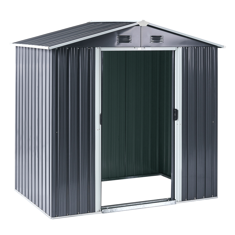 Trädgårdsskjul Cirella 118x194 cm - Grå/Vit - Trädgård & spabad - Uterum & fritidshus - Förråd & bodar - Redskapsbod & trädgårdsskjul