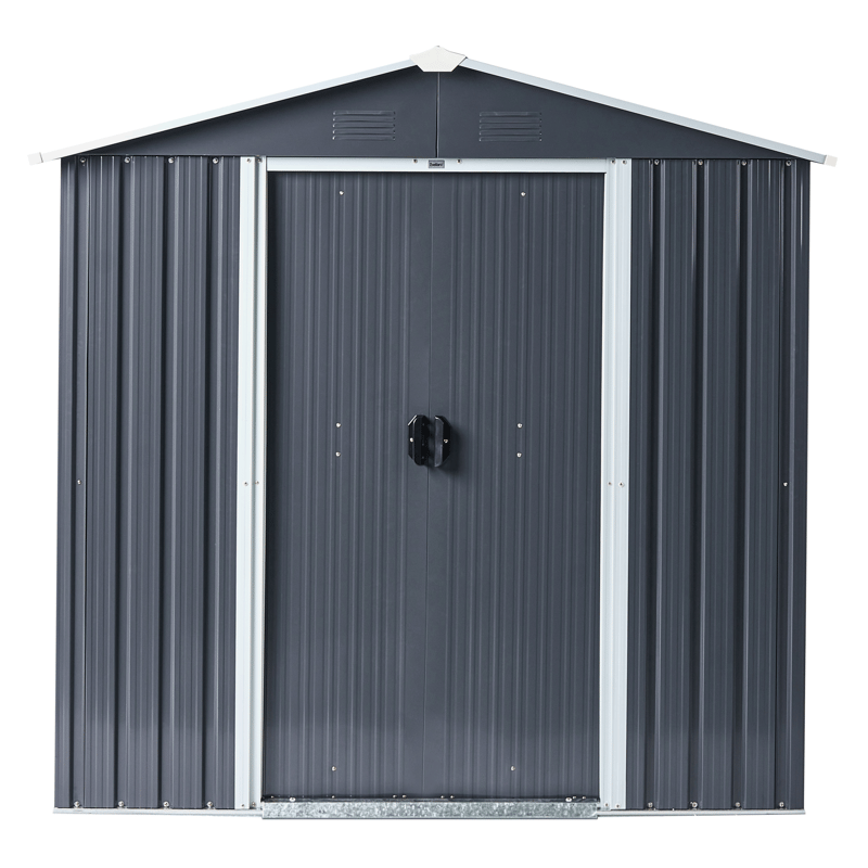 Trädgårdsskjul Cirella 118x194 cm - Grå/Vit - Trädgård & spabad - Uterum & fritidshus - Förråd & bodar - Redskapsbod & trädgårdsskjul