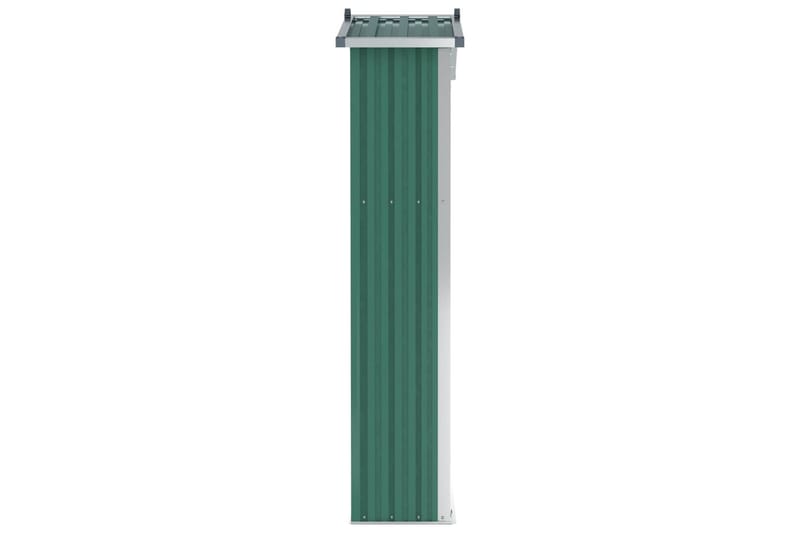 Trädgårdsskjul grön 107,5x46x183 cm galvaniserat stål - Grön - Trädgård & spabad - Uterum & fritidshus - Förråd & bodar - Förrådsbod