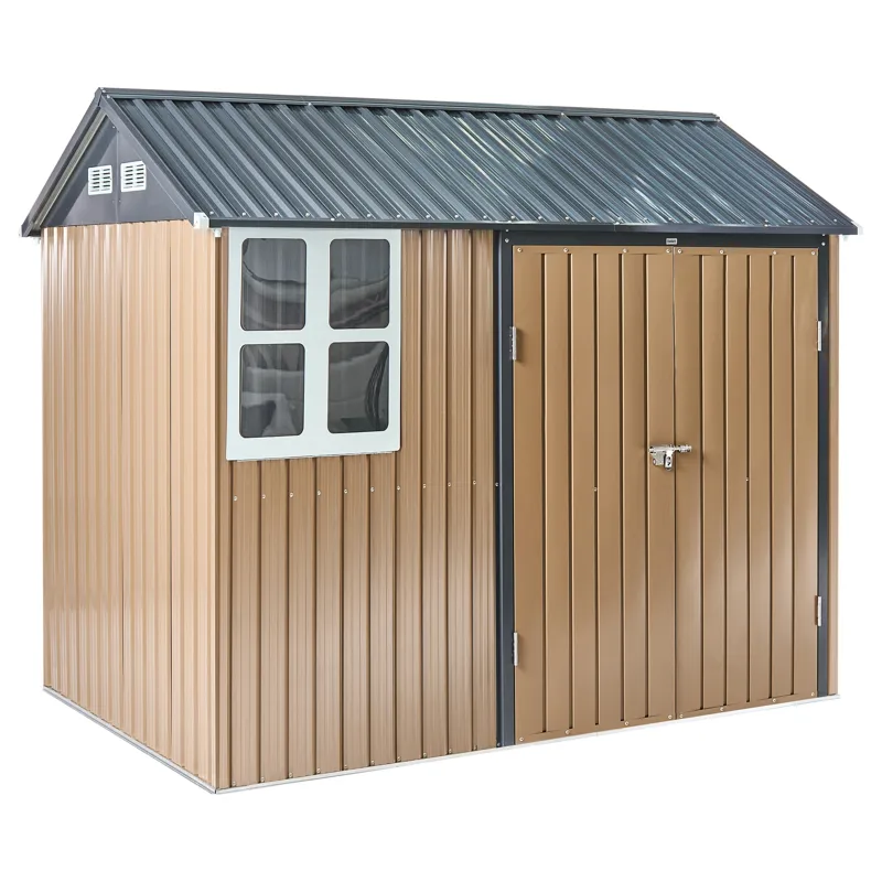 Trädgårdsskjul Nocciano 161x248 cm, Brun/Grå