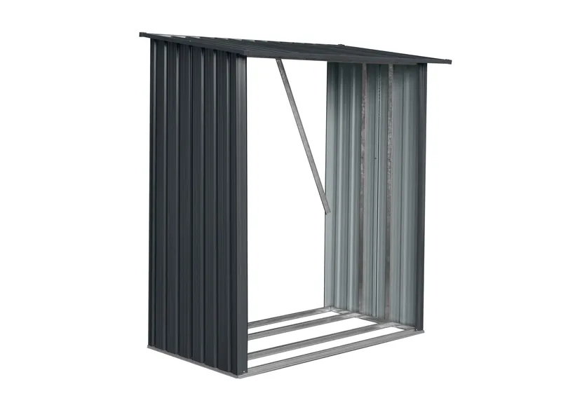 Vedskjul 163x89cm | Galvaniserat stål - Trädgård & spabad - Uterum & fritidshus - Förråd & bodar - Vedbod & vedskjul