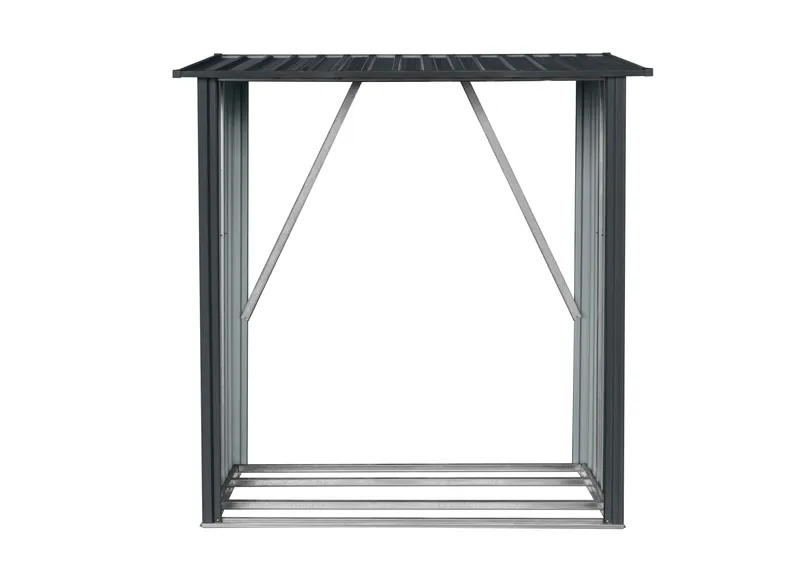 Vedskjul 163x89cm | Galvaniserat stål - Trädgård & spabad - Uterum & fritidshus - Förråd & bodar - Vedbod & vedskjul