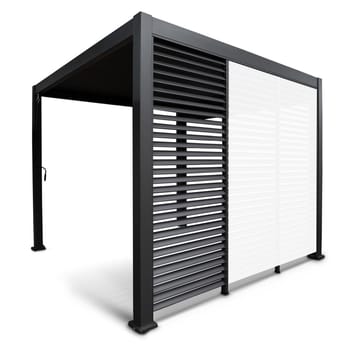 Lamellvägg för gazebo Mirador-111 123,5 cm - Mörkgrå - Trädgård & spabad - Uterum & fritidshus - Lusthus & gazebo