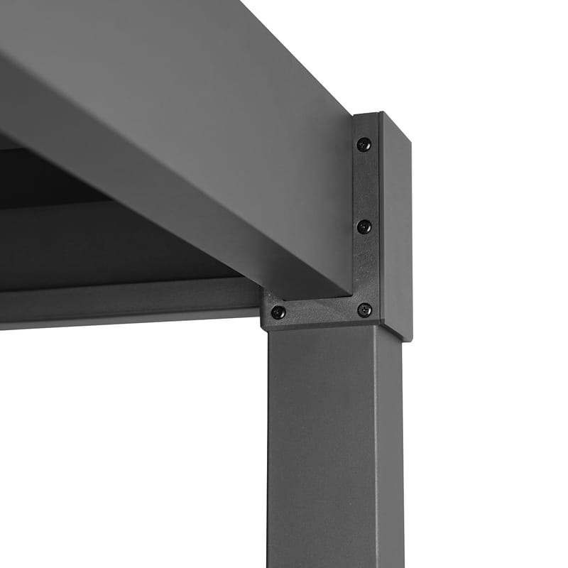 Paviljong Mirador-80 3x3 m - mörkgrå - Trädgård & spabad - Uterum & fritidshus - Lusthus & gazebo