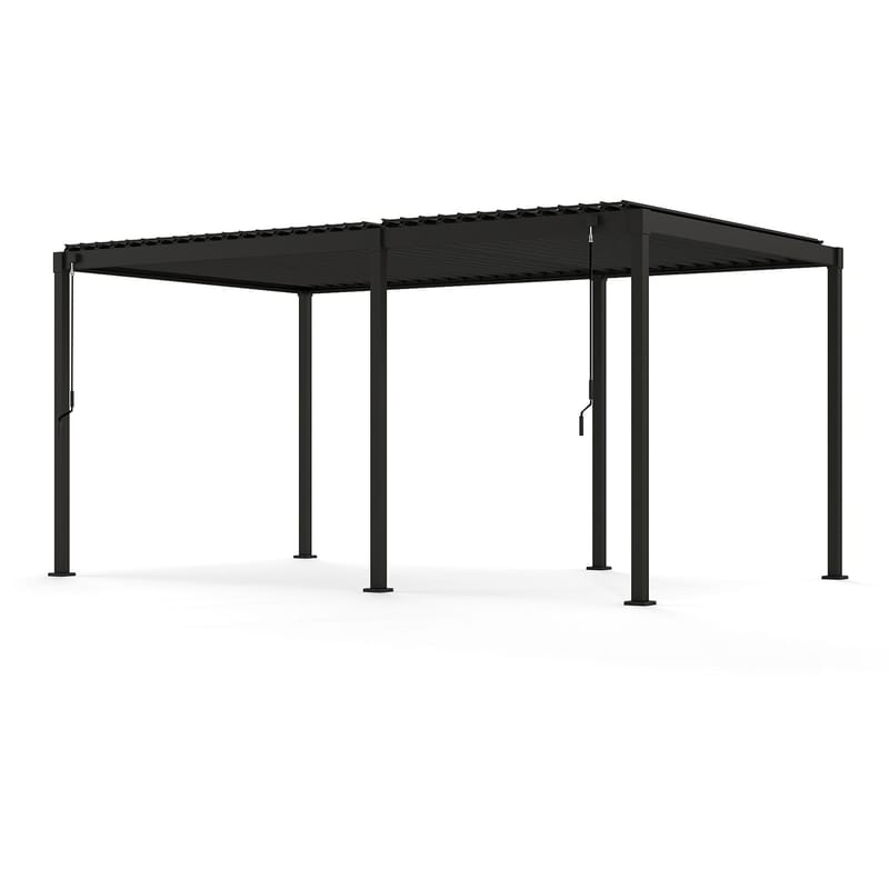 Paviljong Mirador-80 3x5 m - mörkgrå - Trädgård & spabad - Uterum & fritidshus - Lusthus & gazebo