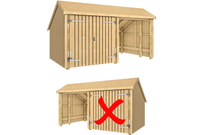 PLUS Multi Trädgårdshus 10,5 m² - 2 Moduler med Dubbeldörr - Grå - Trädgård & spabad - Uterum & fritidshus - Stugor