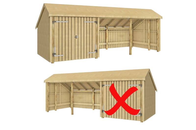 PLUS Multi Trädgårdshus 15,5 m² - 3 Moduler med Dubbeldörr - Grå - Trädgård & spabad - Uterum & fritidshus - Stugor - Friggebod