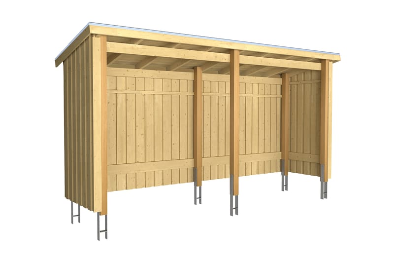 PLUS Nordic Multi Trädgårdshus 4,7 m² -2 Moduler Öppen - Grå - Trädgård & spabad - Uterum & fritidshus - Stugor