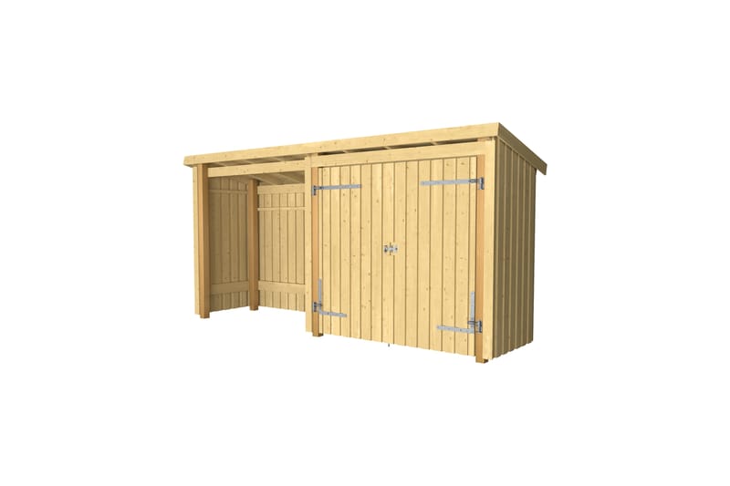 PLUS Nordic Multi Trädgårdshus 4,7 m² - 2 Moduler med Dubbel - Grå - Trädgård & spabad - Uterum & fritidshus - Stugor