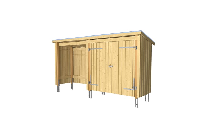 PLUS Nordic Multi Trädgårdshus 4,7 m² - 2 Moduler med Dubbel - Grå - Trädgård & spabad - Uterum & fritidshus - Stugor