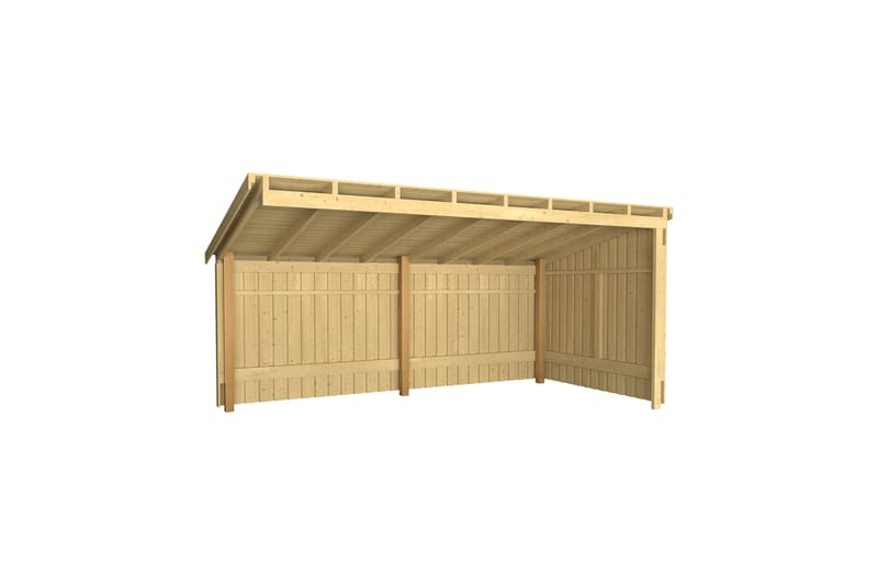 PLUS Nordic Multi Trädgårdshus Väggmodell 9,5 m² - Öppen - Grå - Trädgård & spabad - Uterum & fritidshus - Stugor