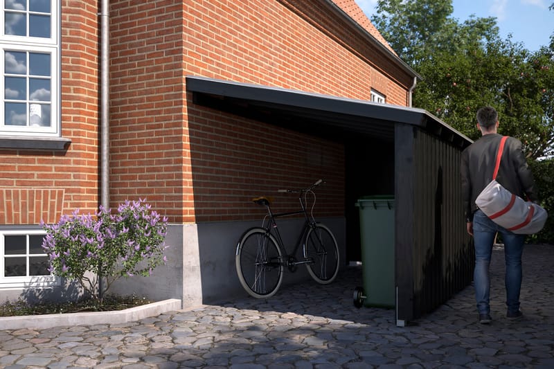 PLUS Nordic Multi Trädgårdshus Väggmodell 9,5 m² - Öppen - Grå - Trädgård & spabad - Uterum & fritidshus - Stugor