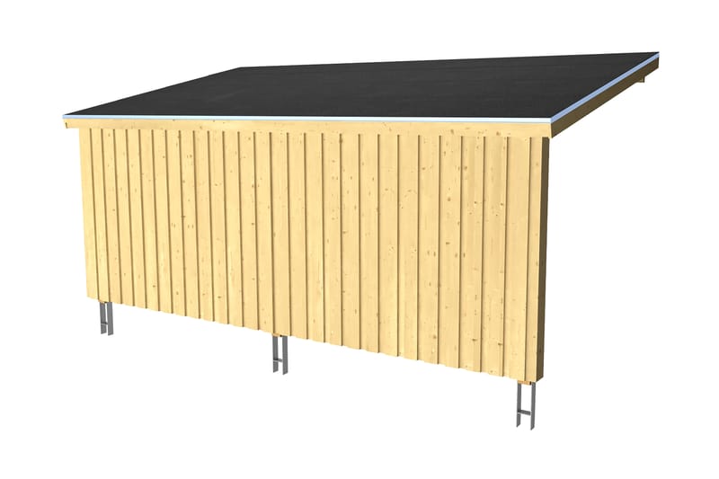 PLUS Nordic Multi Trädgårdshus Väggmodell 9,5 m² - Öppen - Grå - Trädgård & spabad - Uterum & fritidshus - Stugor