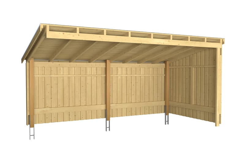 PLUS Nordic Multi Trädgårdshus Väggmodell 9,5 m² - Öppen - Grå - Trädgård & spabad - Uterum & fritidshus - Stugor