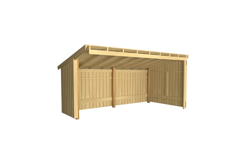 PLUS Nordic Multi Trädgårdshus Väggmodell  9,5 m² - Halvstän - Grå - Trädgård & spabad - Uterum & fritidshus - Stugor