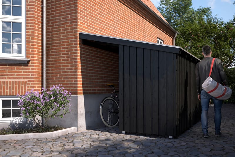 PLUS Nordic Multi Trädgårdshus Väggmodell 9,5 m² - Halvstäng - Grå - Trädgård & spabad - Uterum & fritidshus - Stugor