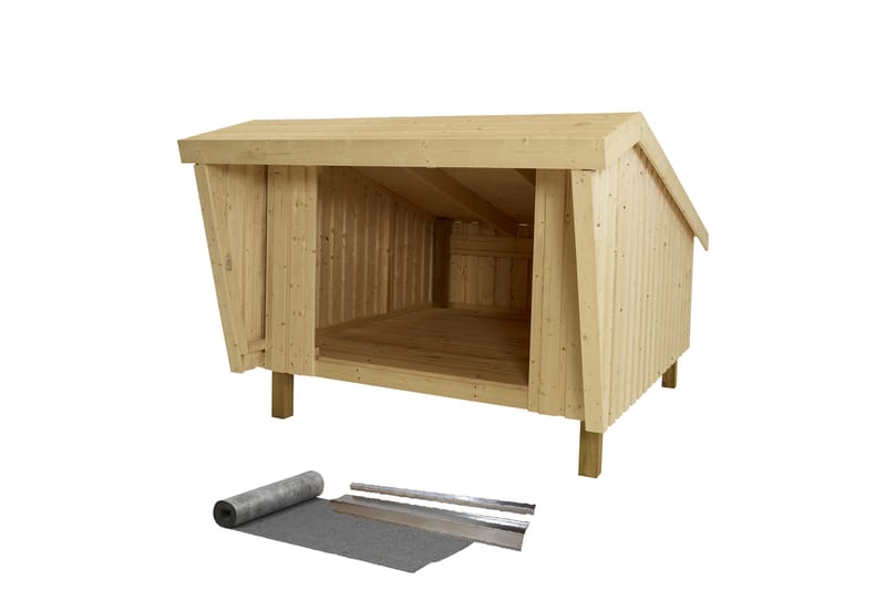 PLUS Shelter inkl. Takpapp och Aluminiumlister Obehandlad - Grå - Trädgård & spabad - Uterum & fritidshus - Stugor