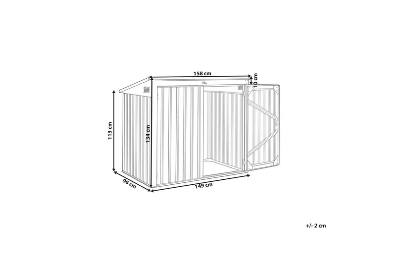 Trädgårdsskjul Moena Grå - Grå - Trädgård & spabad - Uterum & fritidshus - Förråd & bodar - Förrådsbod
