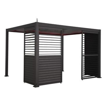Vägg med justerbara lameller för paviljong Mirador-111 150x47,5x84 cm - Mörkgrå - Trädgård & spabad - Uterum & fritidshus - Lusthus & gazebo
