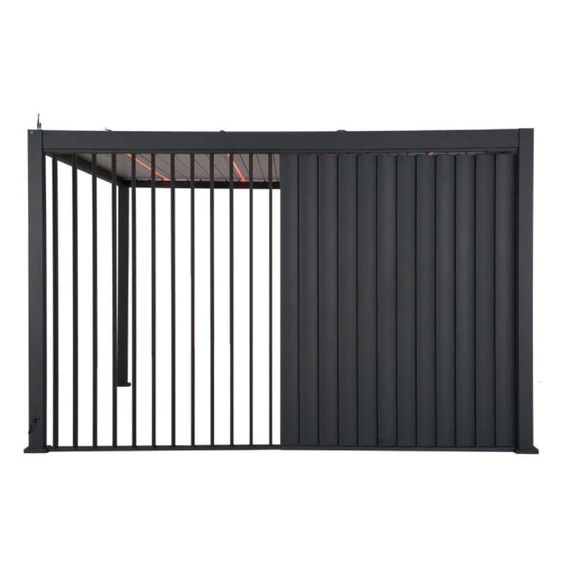Vertikal jalusivägg för paviljong Mirador 3 m - mörkgrå - Trädgård & spabad - Uterum & fritidshus - Lusthus & gazebo