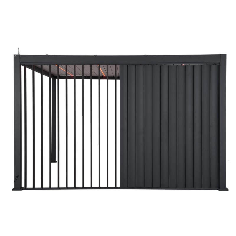 Vertikal jalusivägg för paviljong Mirador 4 m - mörkgrå - Trädgård & spabad - Uterum & fritidshus - Lusthus & gazebo