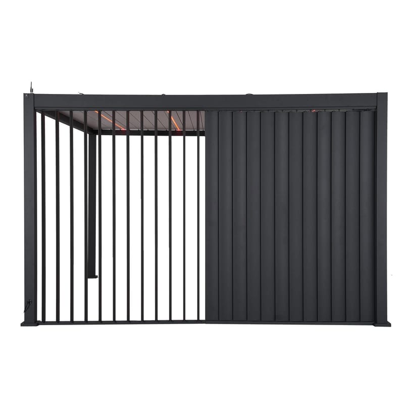 Vertikal jalusivägg för paviljong Mirador 3 m - mörkgrå - Trädgård & spabad - Uterum & fritidshus - Lusthus & gazebo